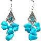 Cheap Costume Jewellery, Blue Kite Rhombus Natural Stone Fashion Chandelier Drop Earrings