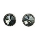 Smokey Grey Round Rhinestone Stud Earrings