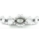 Chic Costume Jewellery, White Oval Rhinestone Bead Pearl Fashion Bracelet