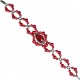 Chic Costume Jewellery, Red Oval Rhinestone Bead Pearl Fashion Bracelet