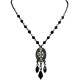 Simple Costume Jewellery, Chic Black Trendy Teardrop Fashion Oval Pendant Necklace