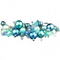 Blue Illusion Pearl Charm Cluster Dangle Bracelet
