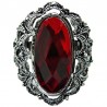 Big Bold Costume Jewellery, Cool Fashion Red Large Oval Rhinestone Statement Cocktail Ring