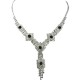 Bib Fashion Bridal Jewellery, Purple & Clear Diamante Geometric Tassel Costume Necklace