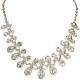 Bib Costume Jewellery, Fashion Clear Diamante Twist Champagne Gold Necklace