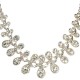 Bib Costume Jewellery, Fashion Clear Diamante Twist Champagne Gold Necklace