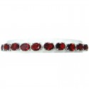 Red Cubic Zirconia Oval CZ Crystal Tennis Bracelet