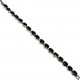 Bib Costume Jewellery, Fashion Wedding Gift, Black Cubic Zirconia Oval CZ Crystal Tennis Bracelet