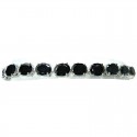 Black Cubic Zirconia Oval CZ Crystal Tennis Bracelet