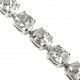 Bib Dressy Costume Jewellery, Fashion Wedding Gift, Clear Cubic Zirconia Oval CZ Crystal Tennis Bracelet