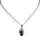 Women's Costume Jewellery, Girls Gift, Purple CZ Elegant Oval Costume necklace Pendant