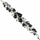 Fashion Statement Costume Jewellery, Black Illusion Pearl Charm Cluster Dangle Bracelet