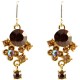 Fashion Young Women Gift, Chic Trendy Costume Jewellery, Brown Twilight Diamante Drop Earrings