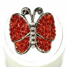 Cute Costume Jewellery, Fashion Young Women Girls Birthday Gifts, Red Diamante Admiral Butterfly Statement Ring