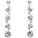 Dressy Costume Jewellery, Women's Gift, Fashion Clear Diamante Linear Drop Earrings