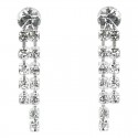 Clear Diamante Tassel Drop Earrings