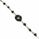 Women's Gifts, Chic Costume Jewellery, Black Rhinestone Poppy Fashion Flower Bracelet