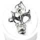 Fashion Costume Jewellery, Adjustable Clear Diamante Elegant Flower Blossom Ring