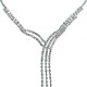 Fashion Party Prom Bridal Costume Jewellery, Wedding Git, Clear Diamante Cascade Charming Tassel Dress Necklace