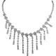 Clear Diamante Waterfall Cascade Dress Necklace