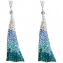 Blue Diamante Dance Triangle Drop Earrings