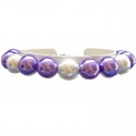 Purple & White Pearl Bracelet