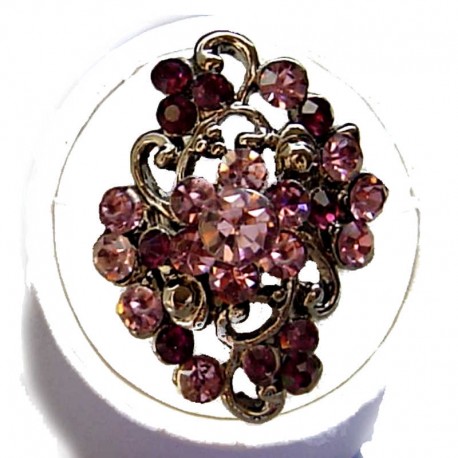Purple Diamante Morley Flower Statement Ring